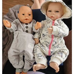 SET of 2 Anatomically Correct Newborn babies UNBRANDED.  Weighted 1-Boy and 1- G
